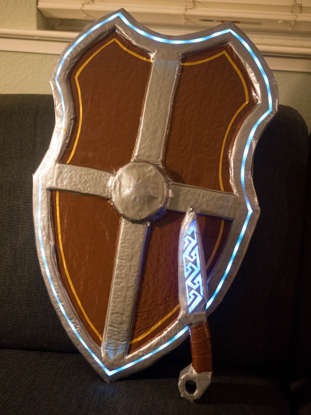 Luminescent Knife-Holding Shield